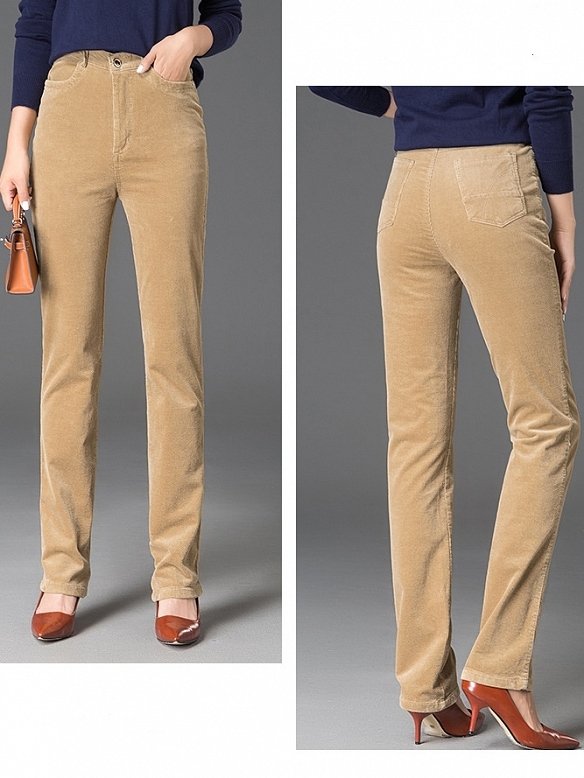 Damen High Waist Cordhose mit Hoher Taille FH233