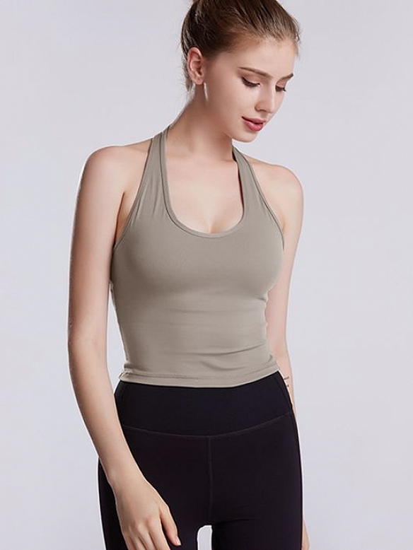 Damen Neckholder-Sporttop mit BH FH029