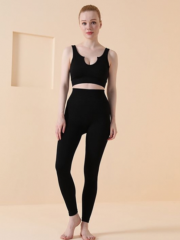 Damen Nahtloses Yoga-Set Fitnessanzug FA009