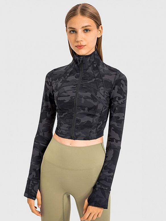 Damen Cropped Sportjacke Kurze Sportjacke FT033