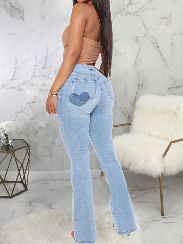 Damen Flare High Waist Jeans FH165