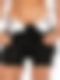 Damen Hight Waist Saunashorts mit Haken-Reihen FH048