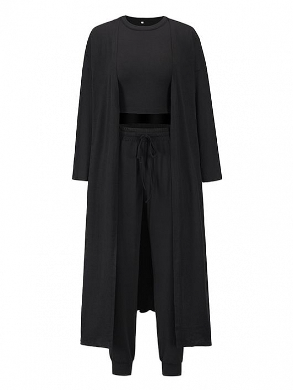 Damen 3-teiliges Gestrickter Sportanzug FA001