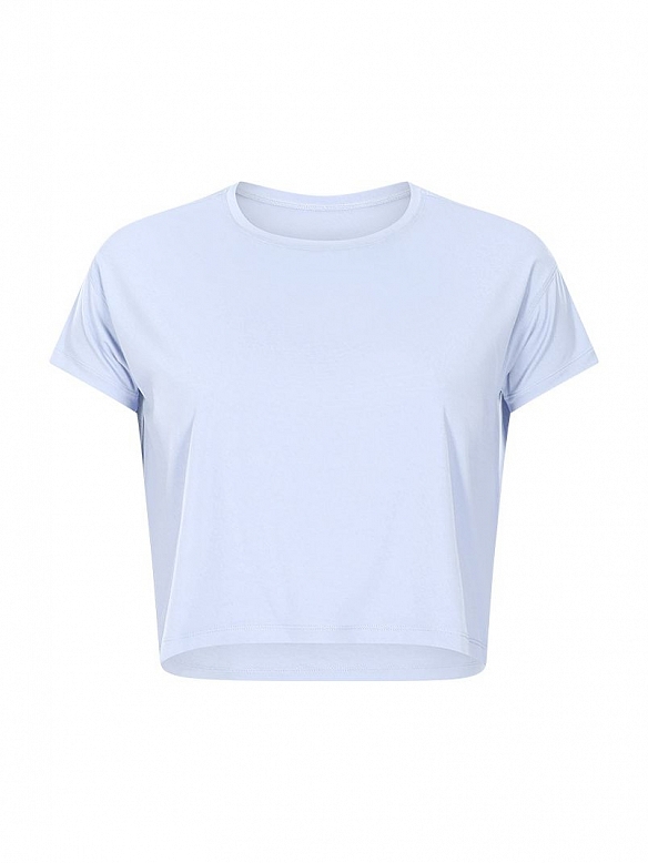 Damen Cropped Sportshirt Kurzes T-Shirt FT026