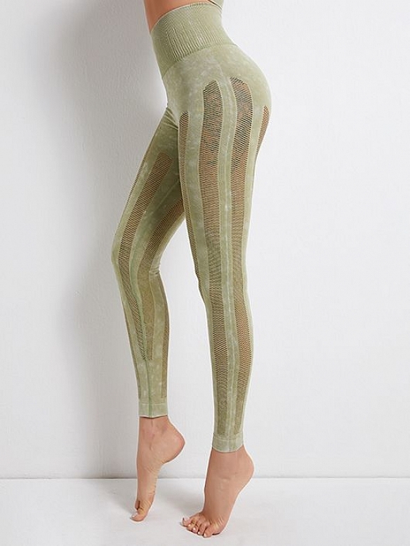 Damen Seamless High Waist Leggings mit Mesheinsätzen FH015