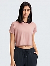 Damen Cropped Sportshirt Kurzes T-Shirt FT026