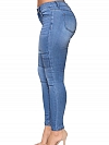 Damen Hohe elastische Skinny Regular Jeans FH134