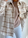 Damen Karierte Hemdjacke FT039