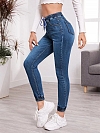 Damen Skinny High Jeans mit Kordelzug FH096