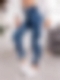 Damen Skinny High Jeans mit Kordelzug FH096