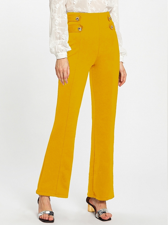 Damen Weite Hose mit Bügelfalten FH132