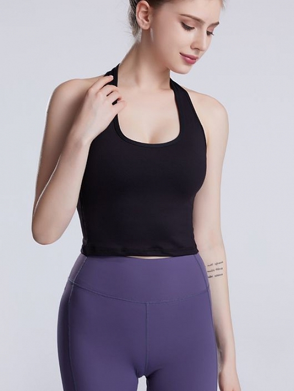 Damen Neckholder-Sporttop mit BH FH029