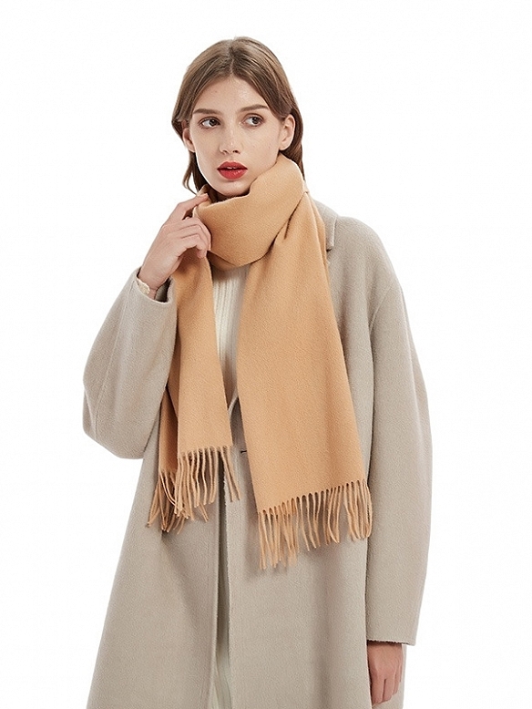 Damen Kaschmirschal mit Fransen AF001