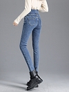 Damen Teddy Gefütterte Jeans Verdicken Leggings FH215
