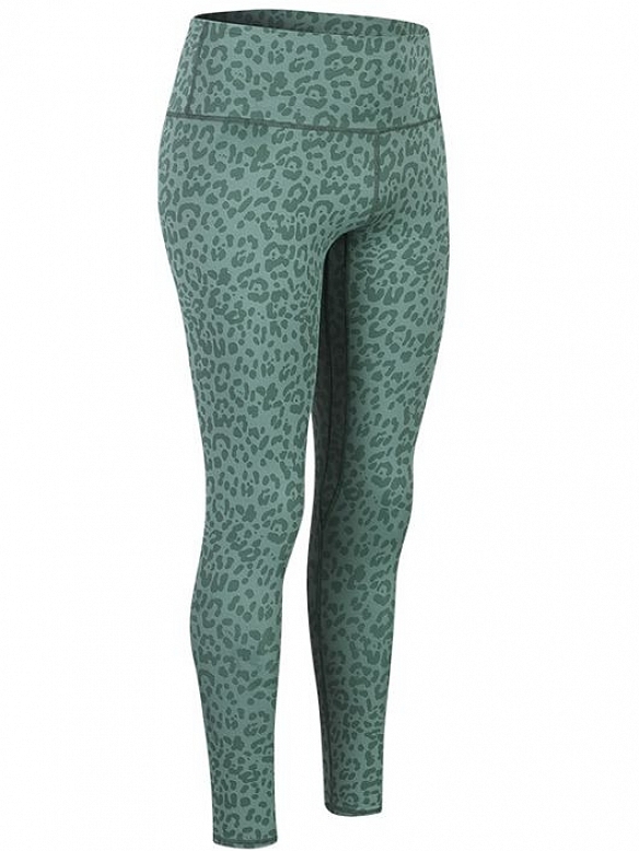 Damen Leopard High Waist Hohe elastische Tights FH017