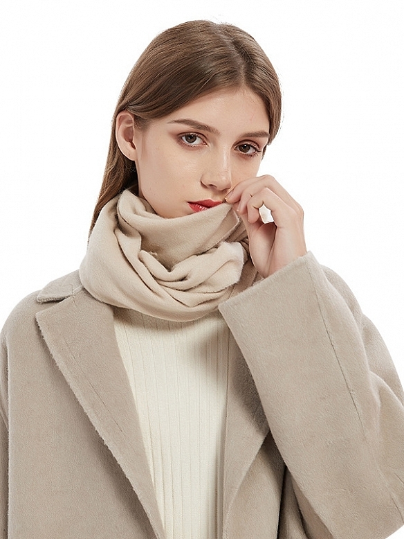 Damen Kaschmirschal mit Fransen AF001