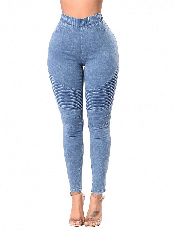 Damen Hohe elastische Shaping-Jeans FH114