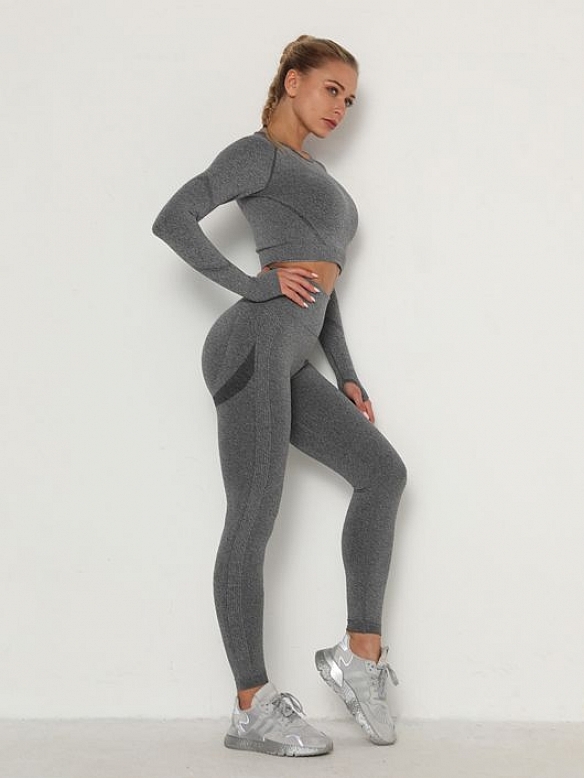 Damen Nahtlose Yoga-Set Sportanzug FA006