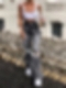 Damen High Waist Ausgestellte Jeans mit Destroyed-Details FH158