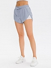 Damen Zweilagige Laufshorts Schnelltrocknende Sportshorts mit Tights FH024
