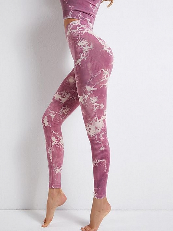 Damen Nahtlose Yogahose Batik Shaping-Sporttights FH014