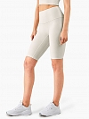 Damen Gerippte High Waist Radlershorts FH013
