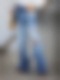 Damen Flare Jeans mit Destroyed-Details FH200